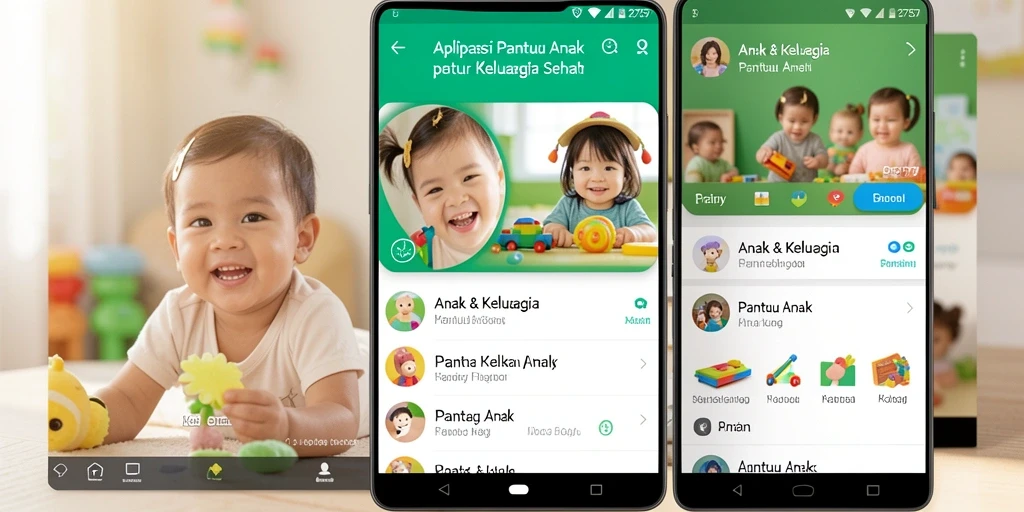 Antarmuka aplikasi 2757 yang mudah digunakan untuk memantau anak.