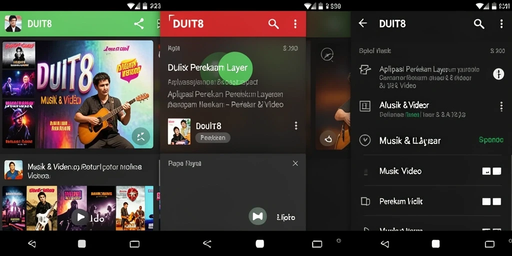 Antarmuka aplikasi DUIT8 yang memudahkan perekaman layar.