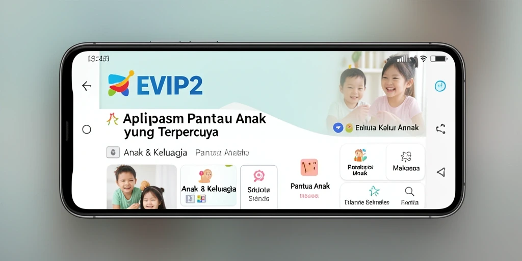Antarmuka aplikasi EVIP2 yang mudah digunakan untuk Pantau Anak.