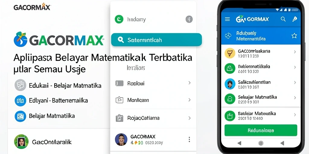 Tampilan antarmuka GACORMAX untuk belajar matematika yang interaktif.