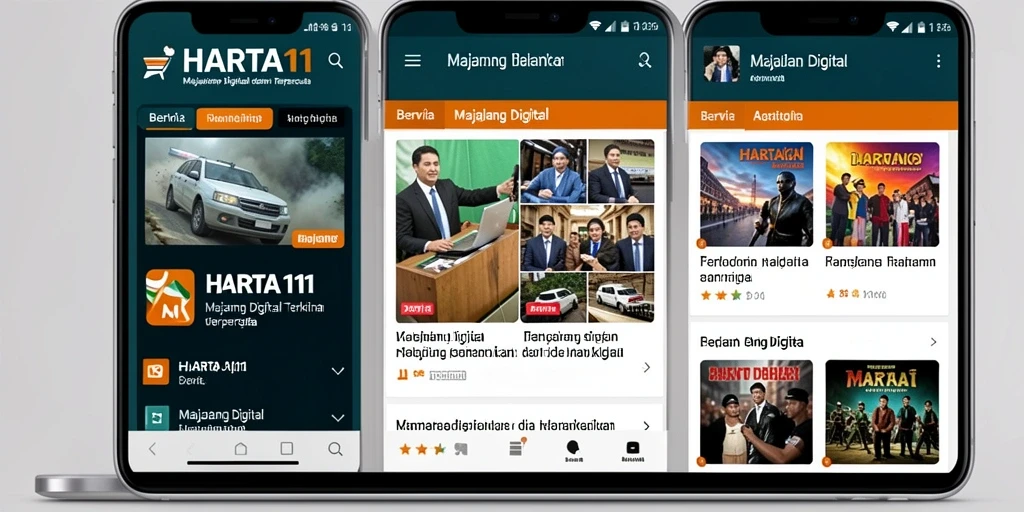 Antarmuka aplikasi HARTA11 yang menarik dan informatif.
