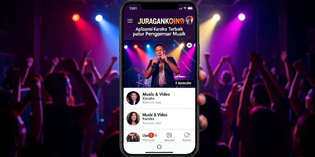 Tampilan antarmuka JURAGANKOIN99 saat pengguna melakukan karaoke.