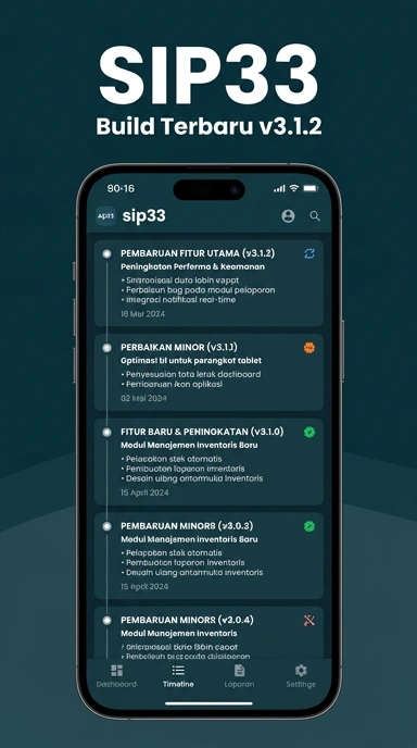Riwayat Versi Sip33 untuk Pengguna Android